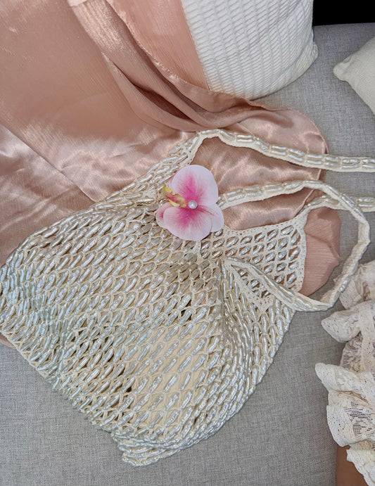 Julia - Freshwater Pearl Style Beach Bag