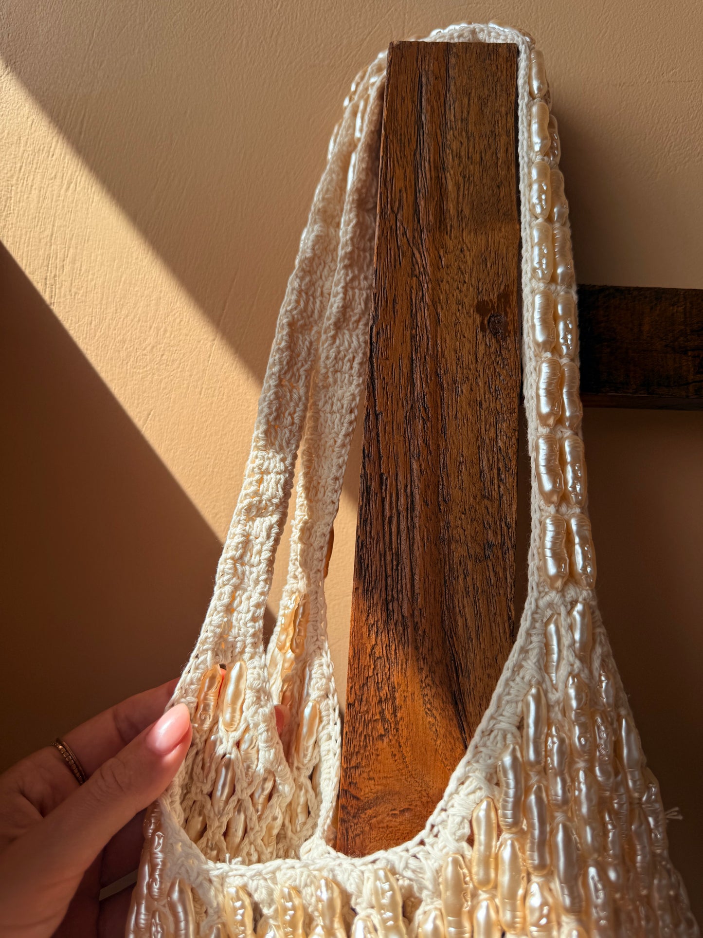 Julia - Freshwater Pearl Style Beach Bag